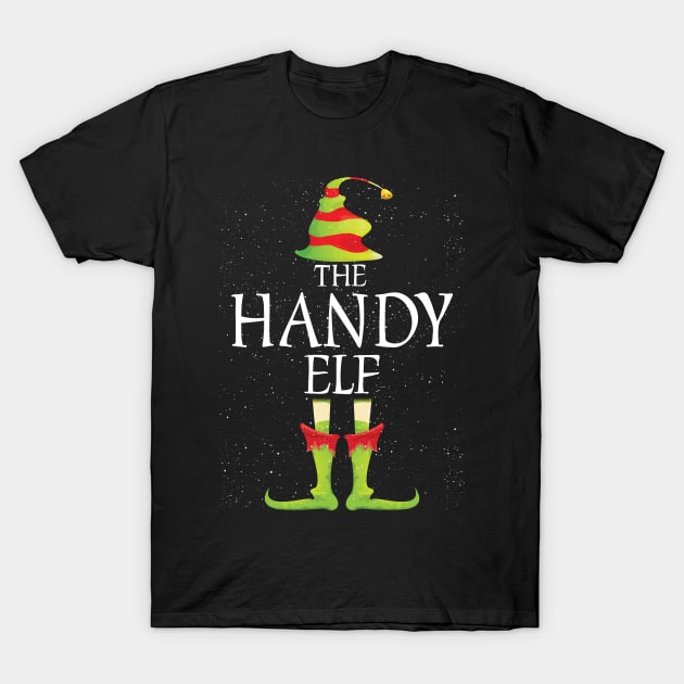 Handy Elf Family Matching Christmas Group Funny Gift T-Shirt by Davishasari